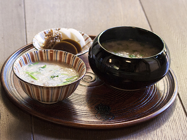 Starting the day with steaming hot Morning Porridge.Traditional Japanese flavors loved by all, inclu