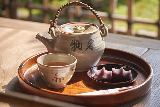 Akafuku Mochi, an Ise Specialty, Whose Red Bean Paste Represents a Flowing River and Mochi Riverbed 