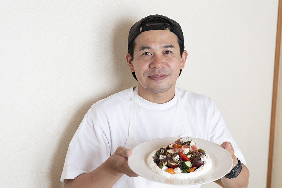 Greek-Style Labneh Salad Made with Strained Yogurt